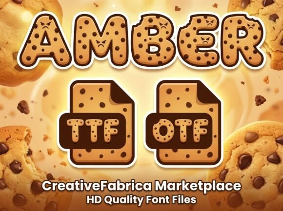Amber: The Grumpy Chocolate Chip Font with Attitude